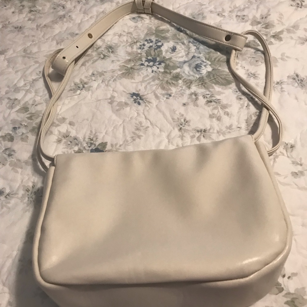 Soft white leather purse
